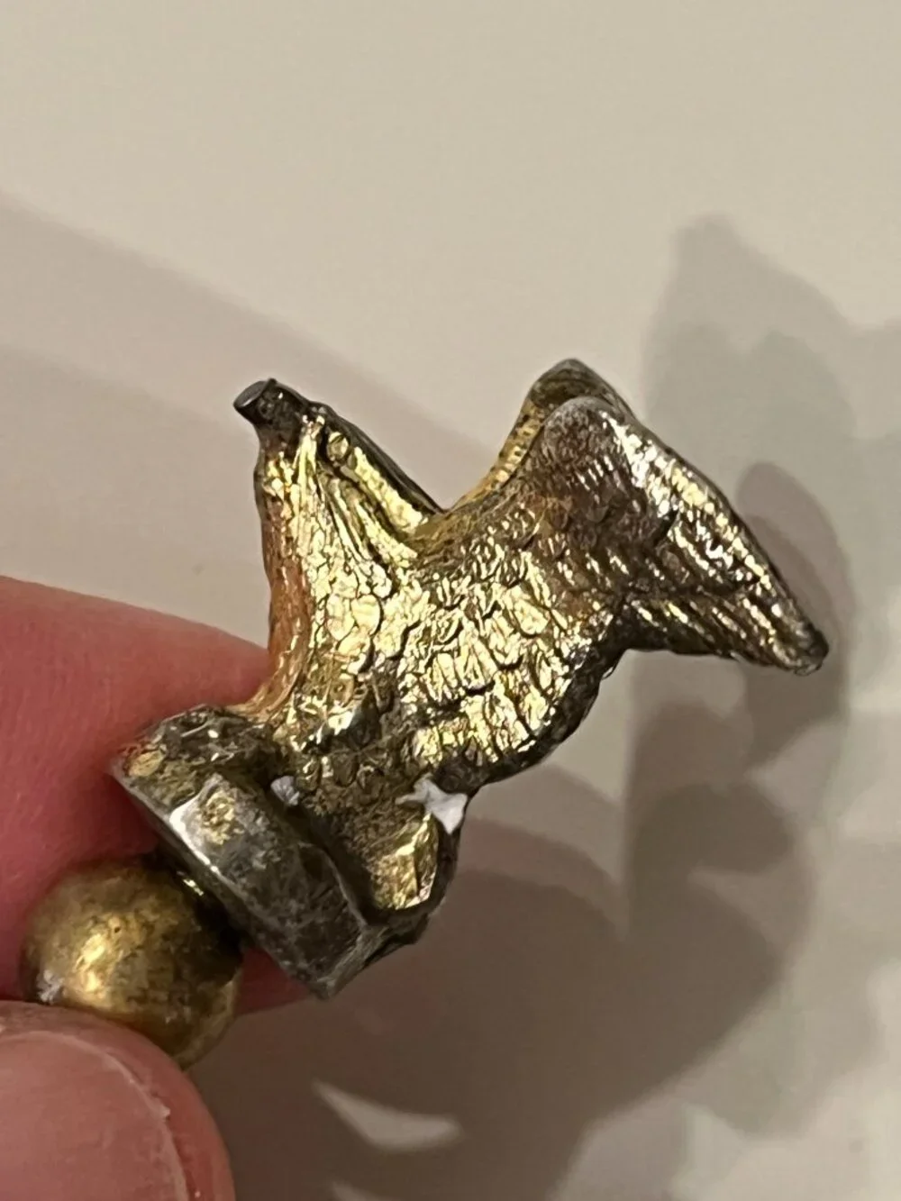 Vintage Silver Plated Handled Double Jigger Twisted Stem Crested Eagle Finial